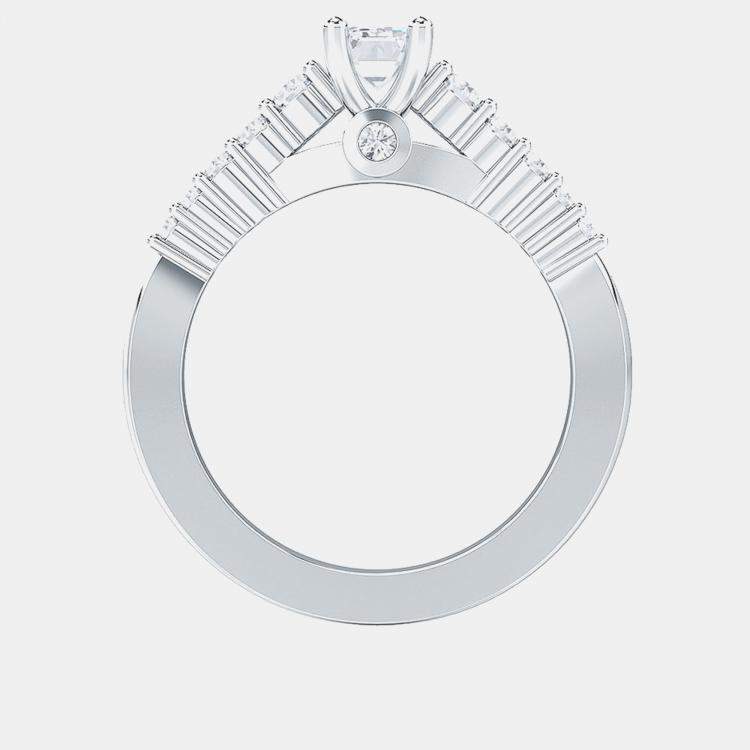 Pre Owned 14K 1Ctw Ec Solitaire With Lab Grown Diamonds Bridal Ring (5/8 Ctr) US 7