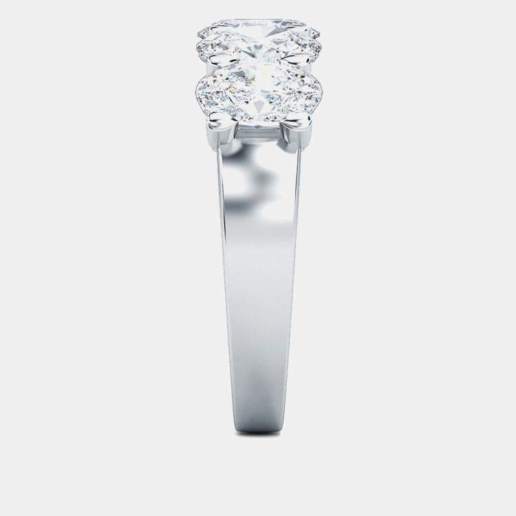 Pre Owned 5 Lab Grown Diamonds Oval Cut Straight Band (1 Ctw) US 7