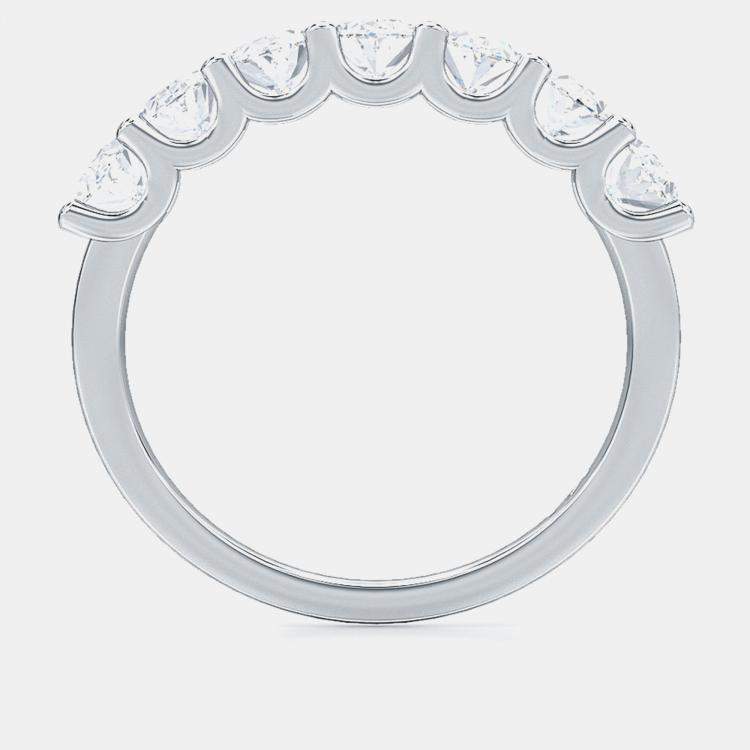 Pre Owned Oval Cut 7 Lab Grown Diamonds Set Straight Band (1 1/2 Ctw) US 7