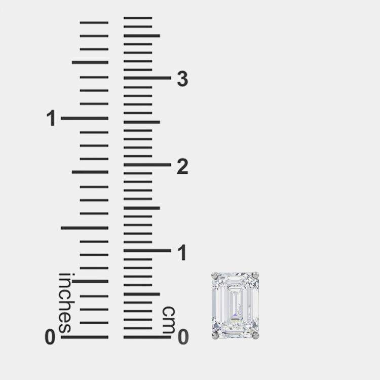 Pre Owned 14K Solitaire Lab Grown Diamonds Earrings (1 Ctw)