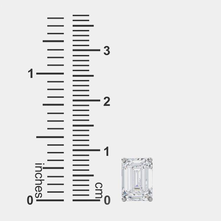 Pre Owned 14K Solitaire Lab Grown Diamonds Earrings (1 Ctw)