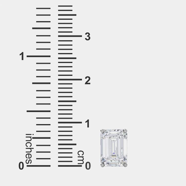 Pre Owned 14K Solitaire Lab Grown Diamonds Earrings (1 1/2 Ctw)
