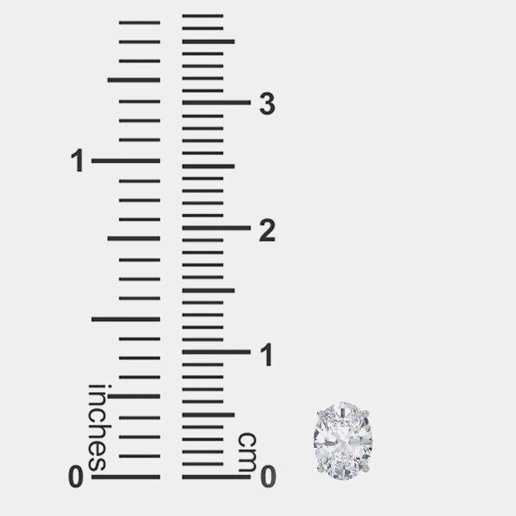 Pre Owned 14K Oval Cut Solitaire Lab Grown Diamonds Earrings (1/2 Ctw)