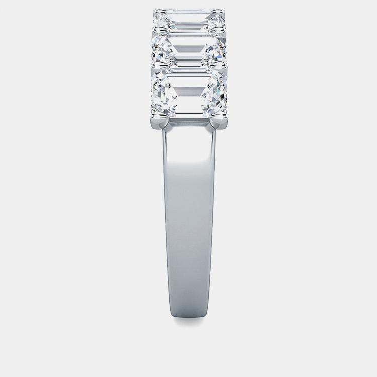 Pre Owned 7 Lab Grown Diamonds Emeral cut Set Straight Band (1 1/2 Ctw) US 7