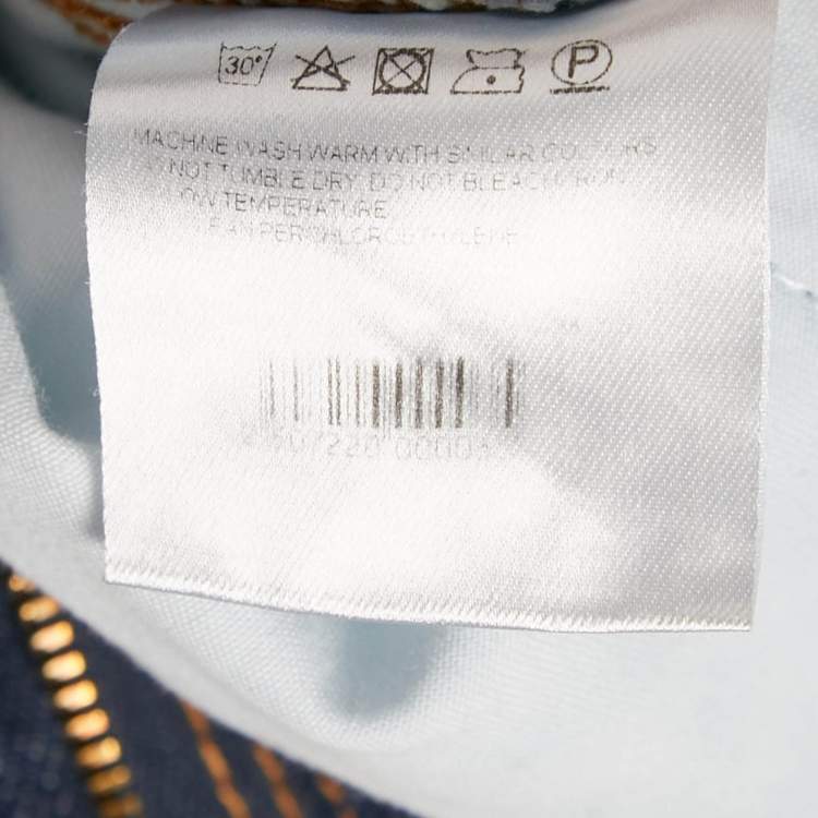 Pre Owned Magda Butrym Navy Blue Denim Midi Skirt M