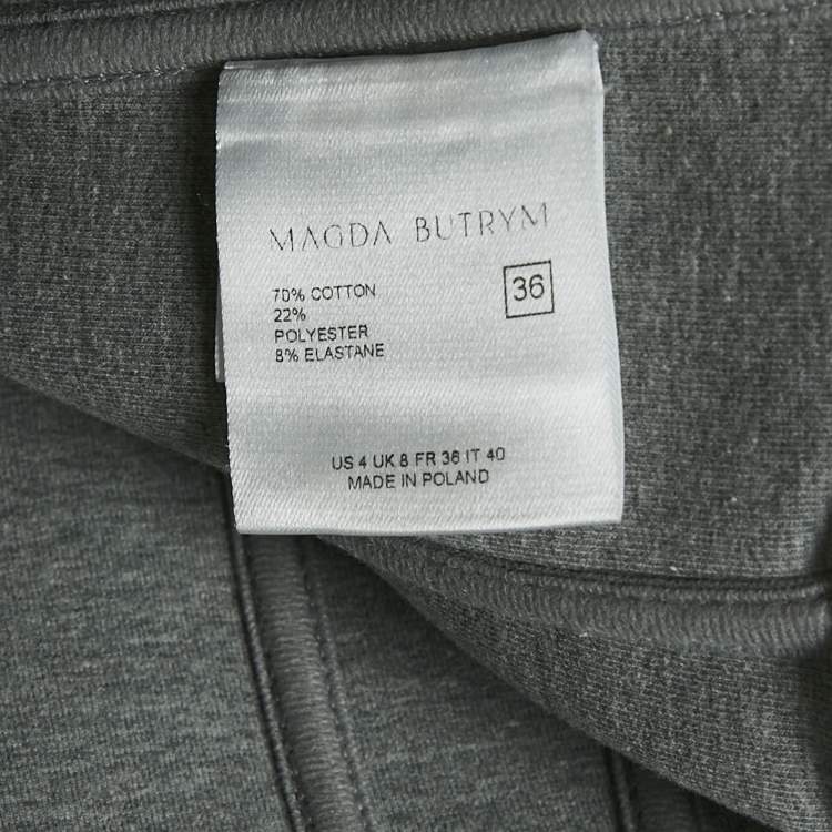 Pre Owned Magda Butrym Grey Jersey Corset Top S