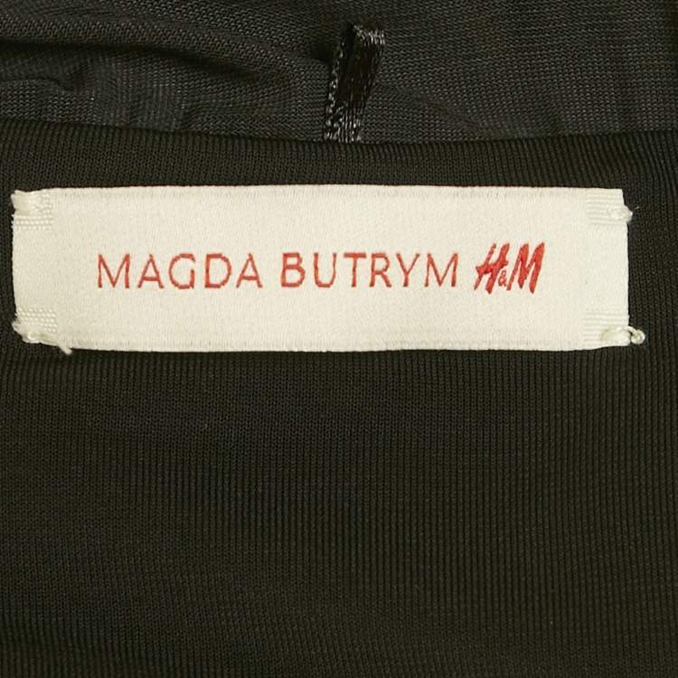Pre Owned Magda Butrym Black Cut-Out Jersey Ruche Mini Dress S