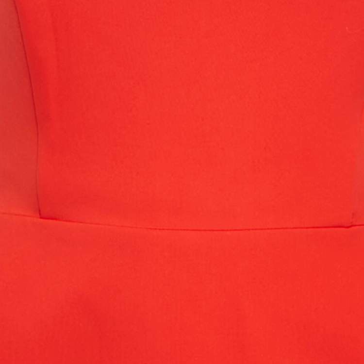 Pre Owned Magda Butrym Red Jersey Knit Corset Mini Dress S 