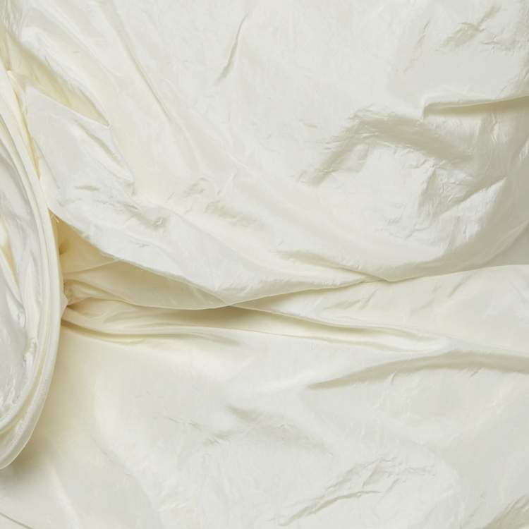 مملوكة مسبقًا Magda Butrym White Silk Structured Detail Corset Mini Dress S