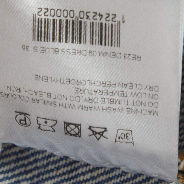 Pre Owned Magda Butrym Blue Denim Corset Tank Top & Strapless Mini Dress Set S