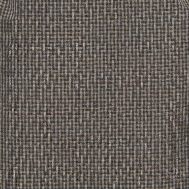 Pre Owned Maison Martin Margiela Brown Printed Linen & Mohair Exaggerated Bow Skirt L