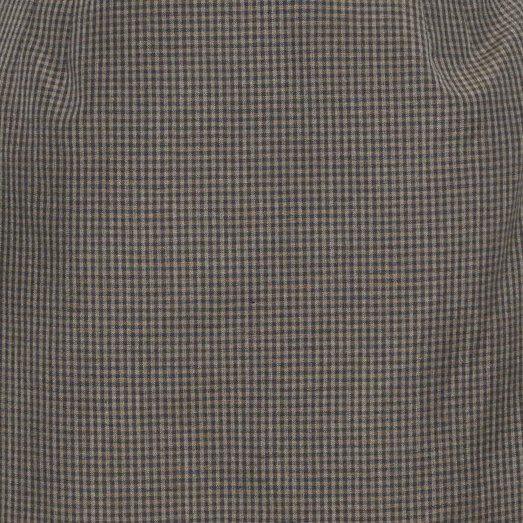 Pre Owned Maison Martin Margiela Brow Printed Linen &Mohair Exaggerated Bow Skirt M