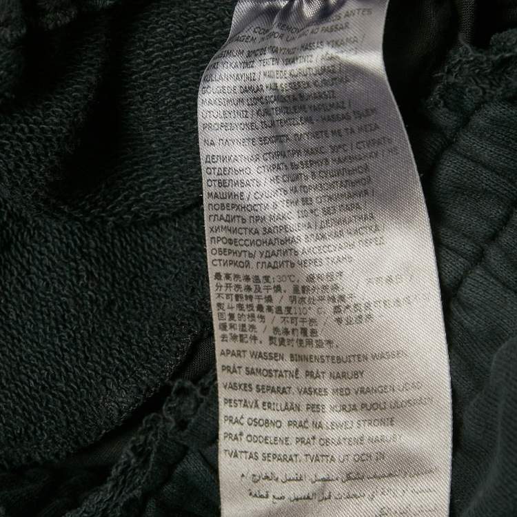 Pre Owned Maison Martin Margiela Grey Cotton Distressed Raw Hem Track Pants XS