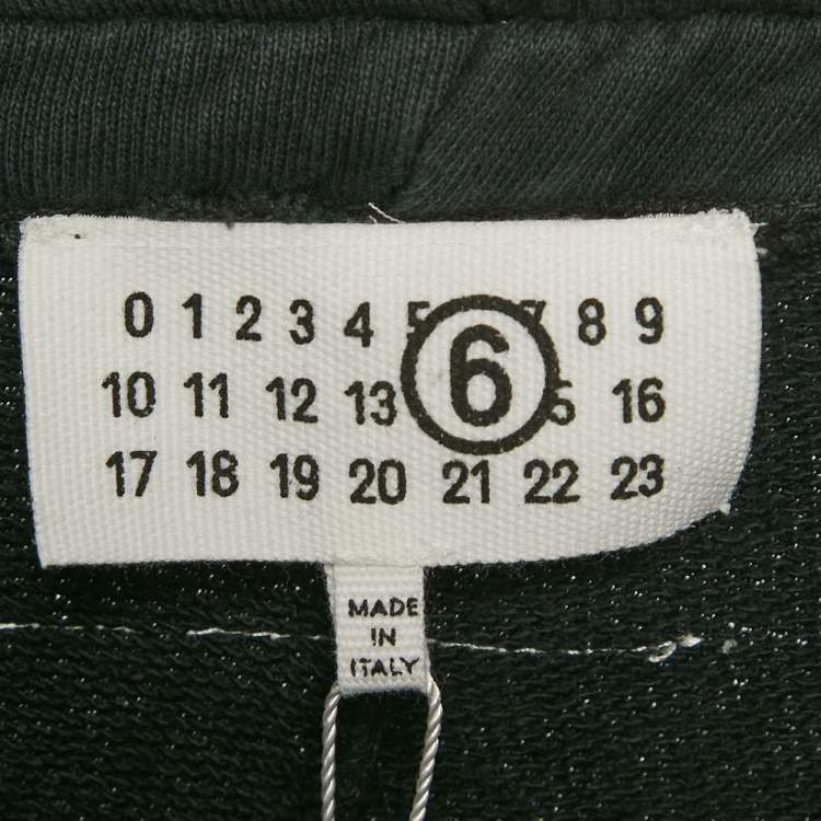 Pre Owned Maison Martin Margiela Grey Cotton Distressed Raw Hem Track Pants XS