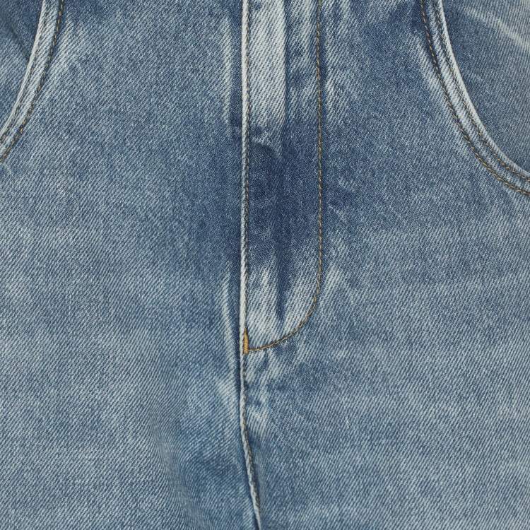 Pre Owned Maison Martin Margiela Blue Denim Wide Leg Jeans L