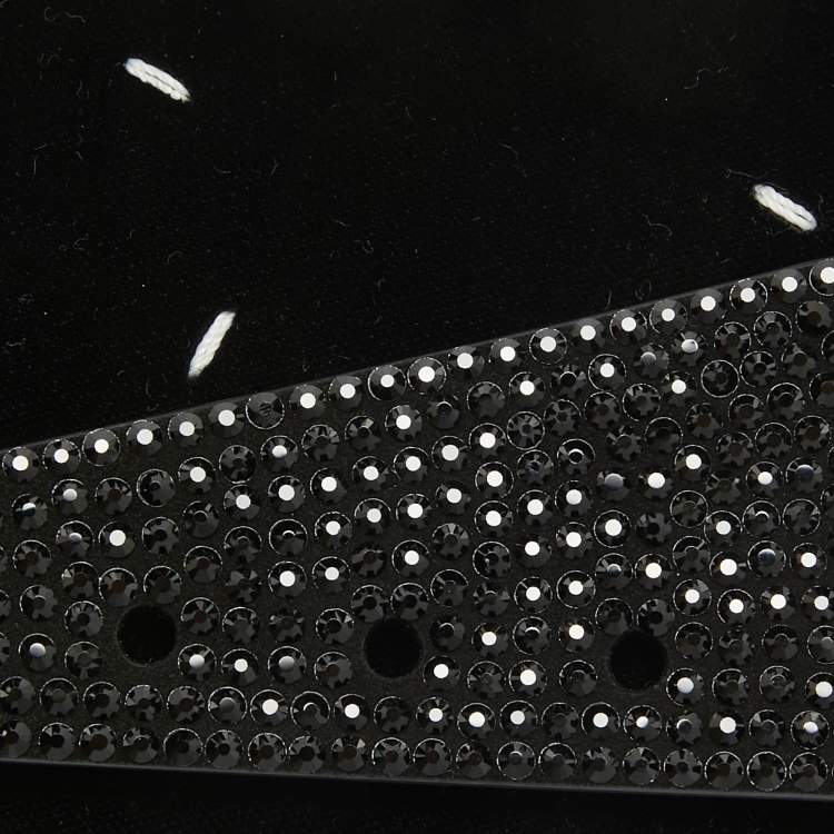 مملوكة مسبقًا Maison Margiela Black Velvet Micro Embellished Snatched Hobo