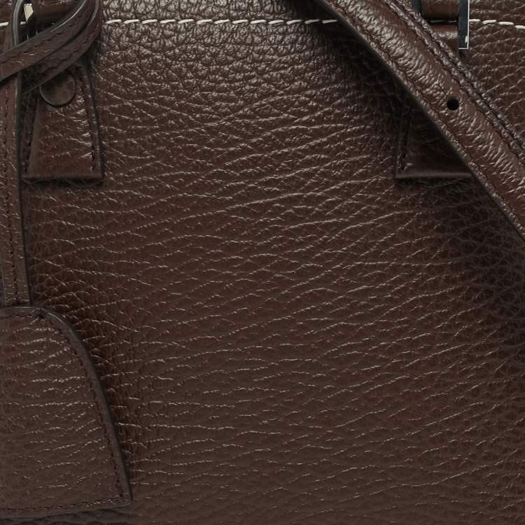 Pre Owned Maison Martin Margiela 5AC Dark Brown Canvas and Leather Bag