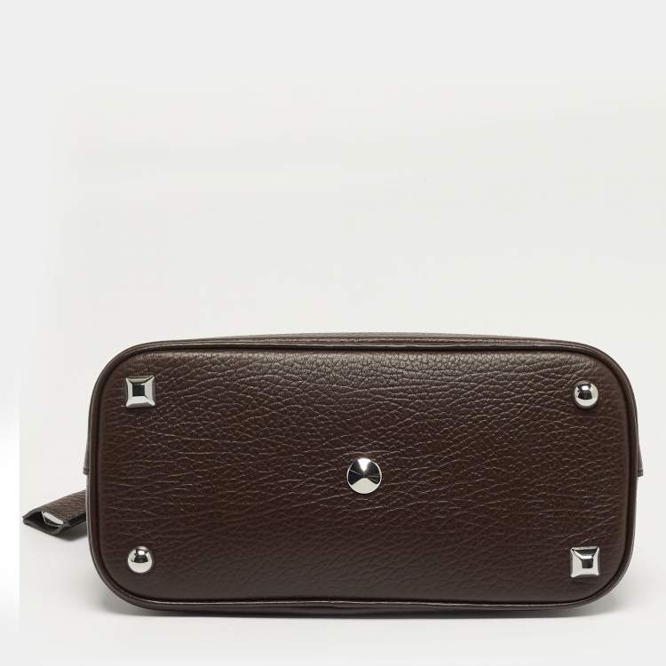 Pre Owned Maison Martin Margiela 5AC Dark Brown Canvas and Leather Bag