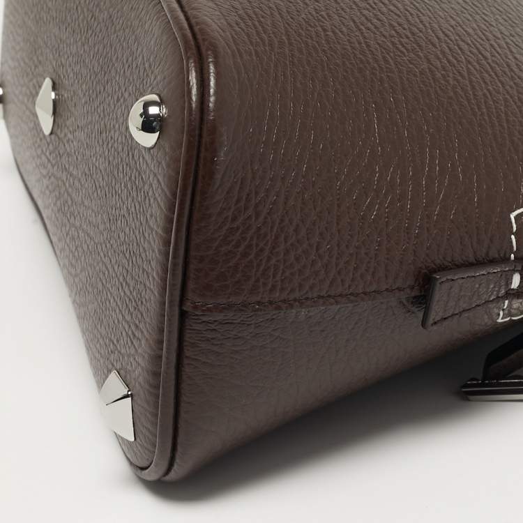 Pre Owned Maison Martin Margiela 5AC Dark Brown Canvas and Leather Bag