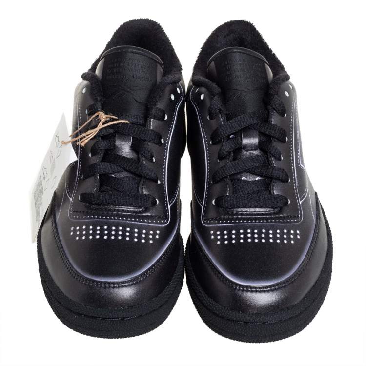 Pre Owned Maison Margiela x Reebok Dark Grey Leather Project 0 Low Top Sneaker Size 36