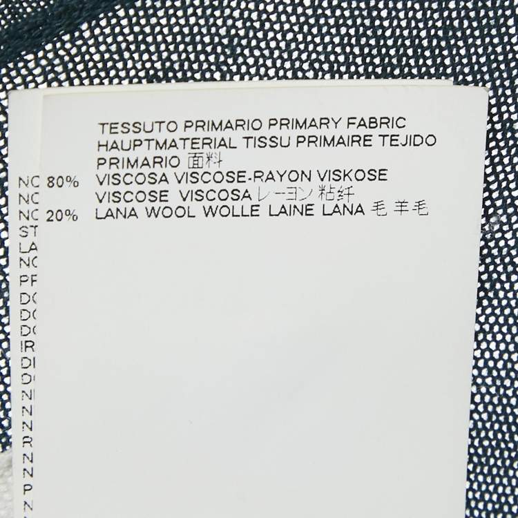 Pre Owned Maison Martin Margiela Dark Green Button Front Tie-Up Detail Cardigan S