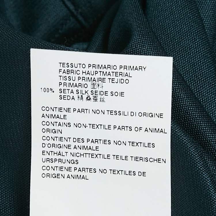 Pre Owned Maison Martin Margiela Green Jersey Silk Fringed Shirt M