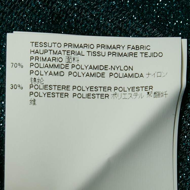 Pre Owned Maison Martin Margiela Blue Lurex Knit T-Shirt M