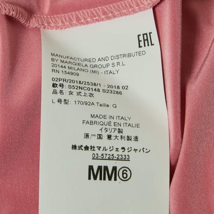 Pre Owned  Maison Martin Margiela Pink Sequin Embellished Jersey T-Shirt L