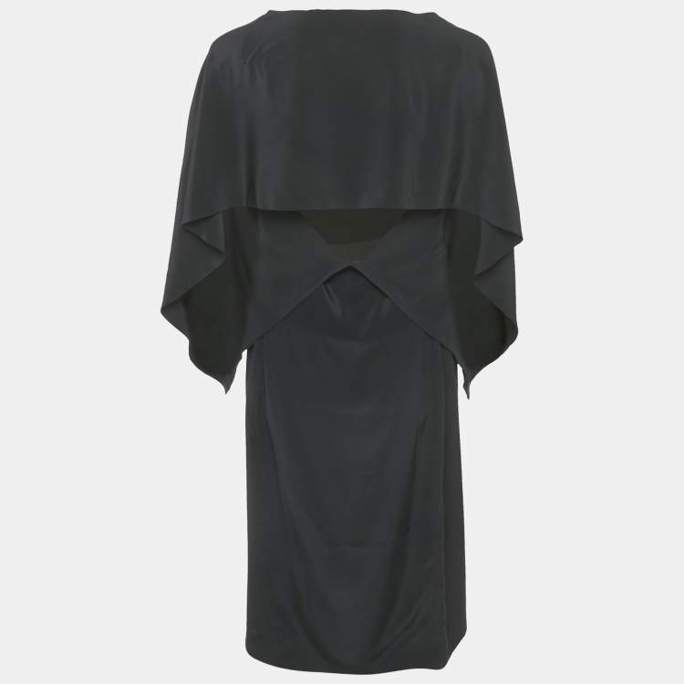 Pre Owned Maison Martin Margiela Black Silk Short Dress L