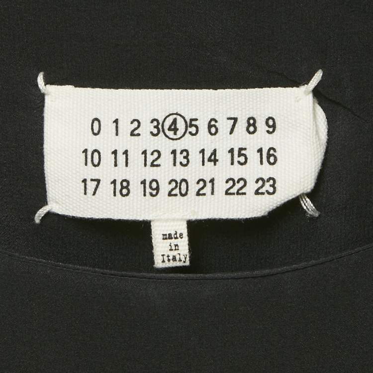 Pre Owned Maison Martin Margiela Black Silk Short Dress L