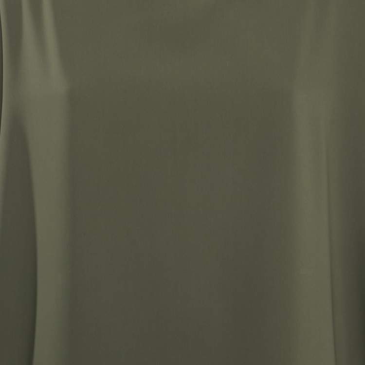 Pre Owned Maison Martin Margiela Olive Green Chiffon Short Dress S