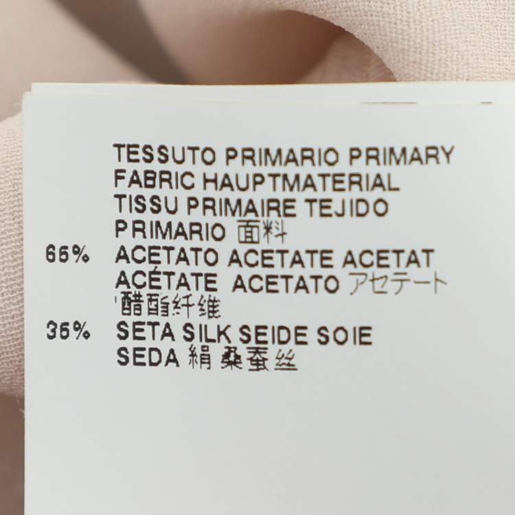 Pre Owned Maison Martin Margiela Beige Crepe Silk Knot Detail Top M