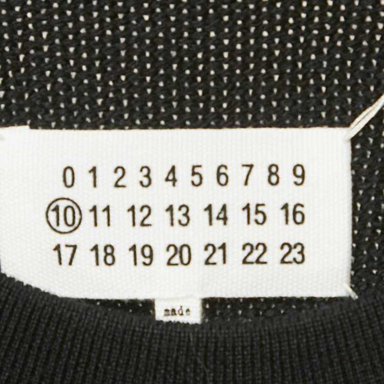 Pre Owned Maison Martin Margiela Black Wool Knit Crew Neck Sweatshirt L