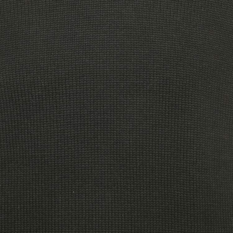 Pre Owned Maison Martin Margiela Black Wool Knit Crew Neck Sweatshirt L
