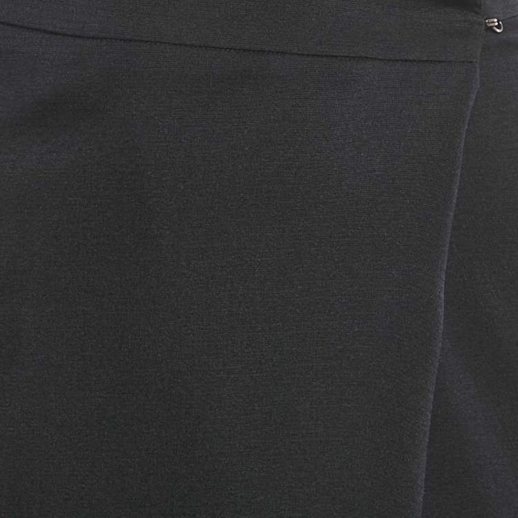 Pre Owned Maison Martin Margiela Black Silk Pleated Pencil Skirt M