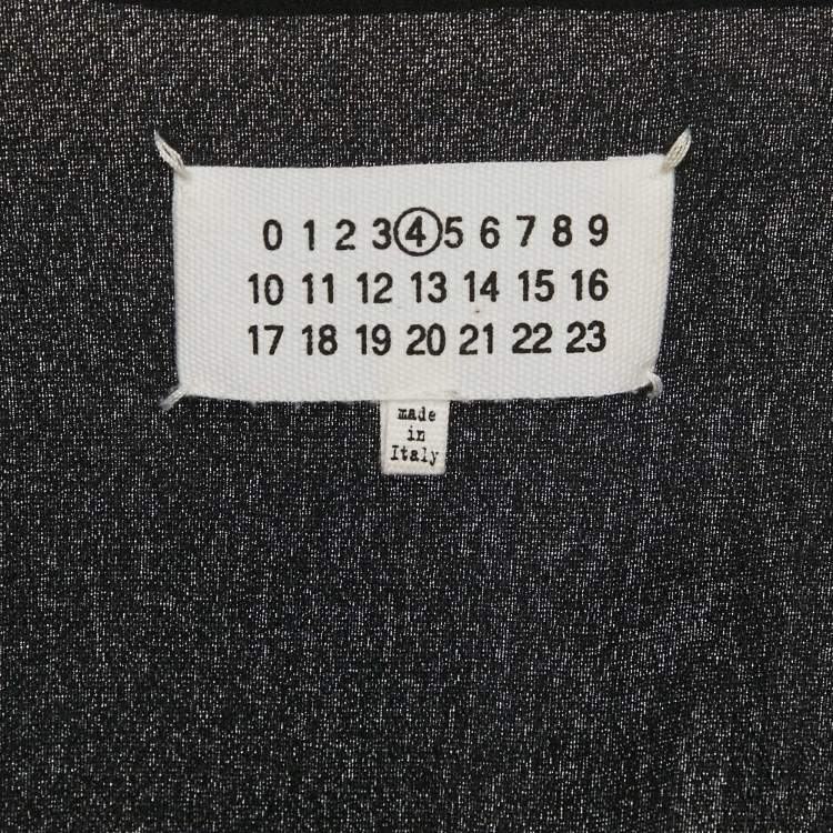 Pre Owned Maison Martin Margiela Black Silk Pleated Pencil Skirt M