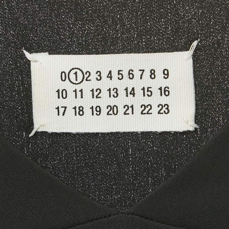 Pre Owned Maison Martin Margiela Black Crepe V-Neck Short Dress M