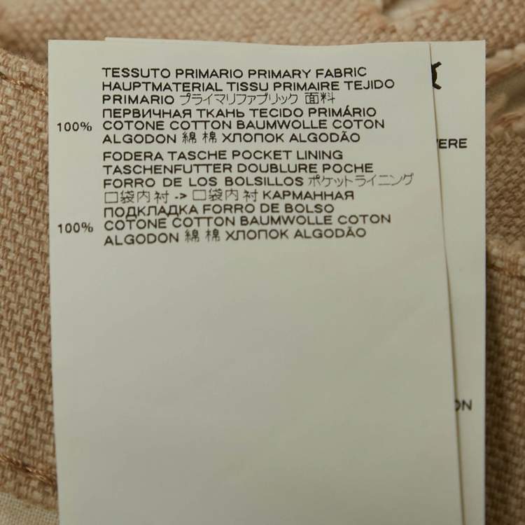 Pre Owned Maison Martin Margiela Beige Cut Out Detail Denim Jeans M Waist 28"