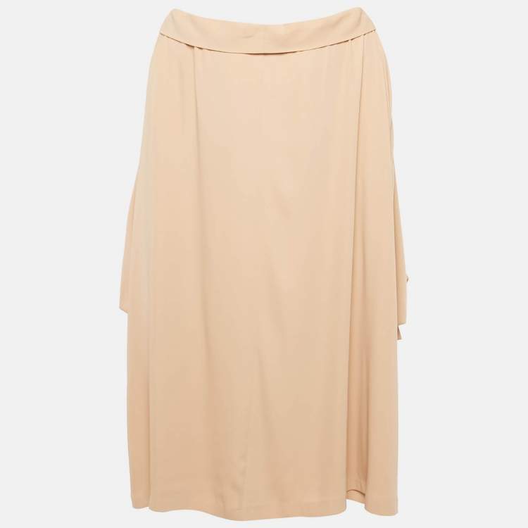 Pre Owned Maison Martin Margiela Beige Crepe Oversized Short Dress L