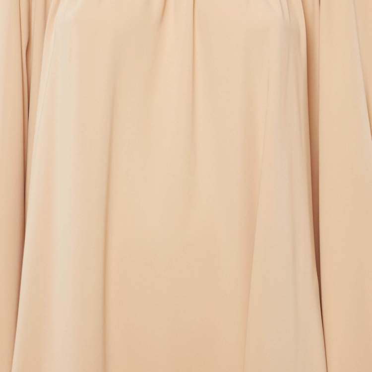 Pre Owned Maison Martin Margiela Beige Crepe Oversized Short Dress L