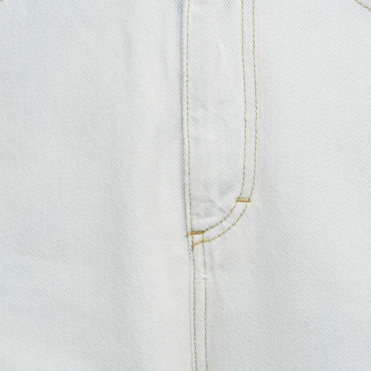 Pre Owned Maison Martin Margiela Light Blue Denim Cut-Out Jeans M Waist 25"