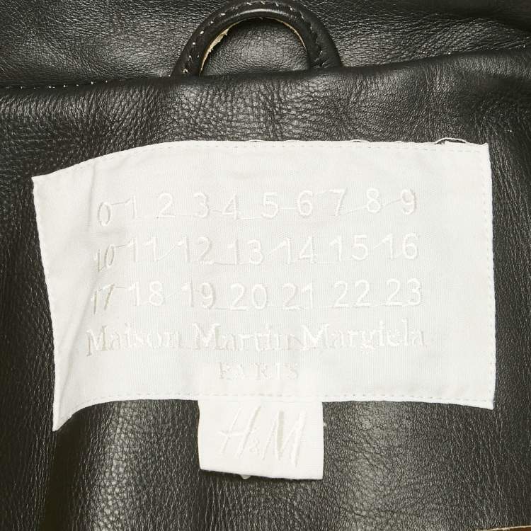 مملوكة مسبقًا Maison Martin Margiela x H&M Black Real Leather Jacket M