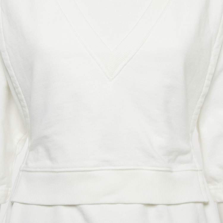 Pre Owned تي شيرت ميزون مارتن مارجيلًا أبيض جيرسي إم إم 6 صغير