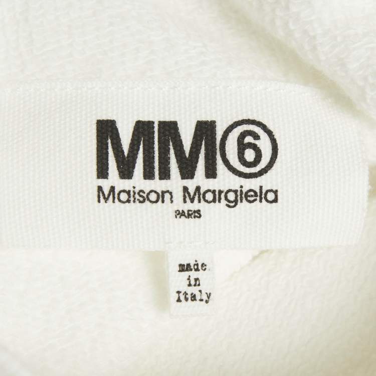 Pre Owned تي شيرت ميز ون مارتن مارجيلًا أبيض جيرسي إم إم 6 صغير