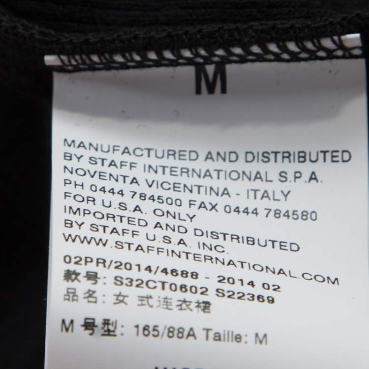 Pre Owned MM6 Maison Margiela Black Ribbed  Knit Turtle Neck High Low Sweater Dress M