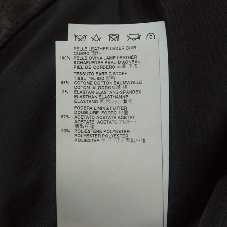 Pre Owned Maison Martin Margiela Black Leather Zip Detail Jacket L