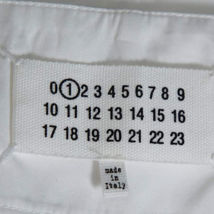 Pre Owned Maison Martin Margiela White Sheer Paneled Skirt L