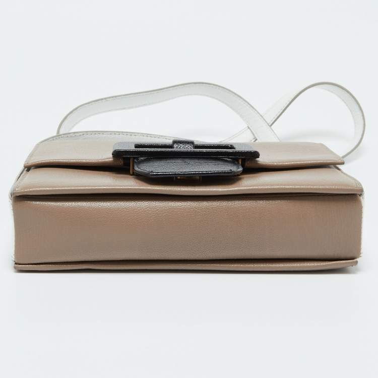 Pre Owned Maison Martin Margiela Tri Color Leather Top Handle Bag