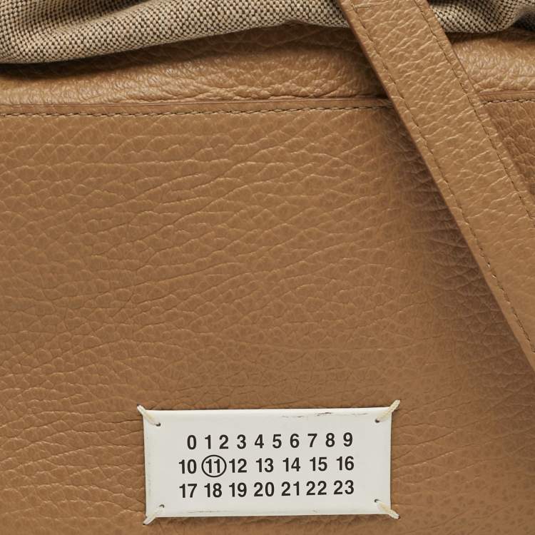 Pre Owned Maison Martin Margiela 5AC Beige Canvas and Leather Camera Bag