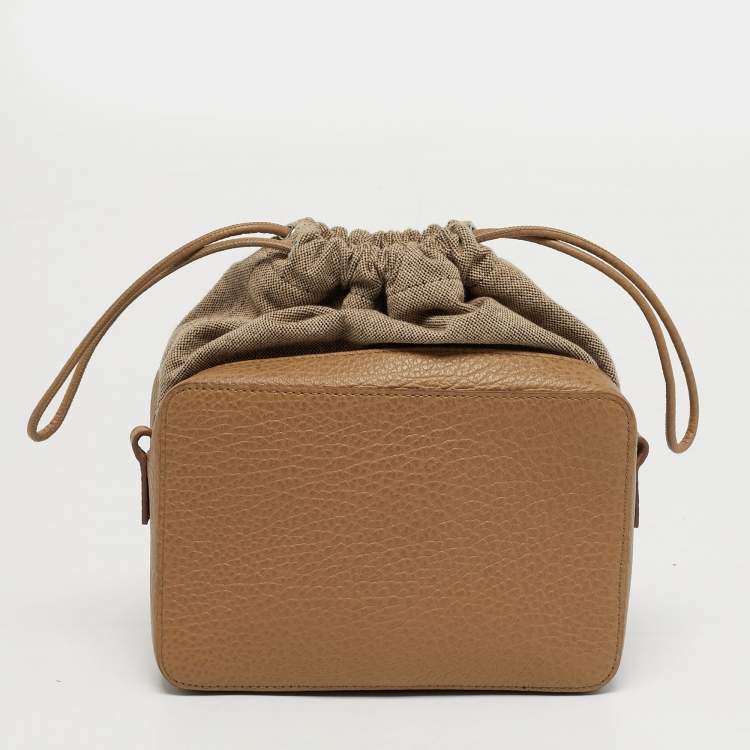 Pre Owned Maison Martin Margiela 5AC Beige Canvas and Leather Camera Bag